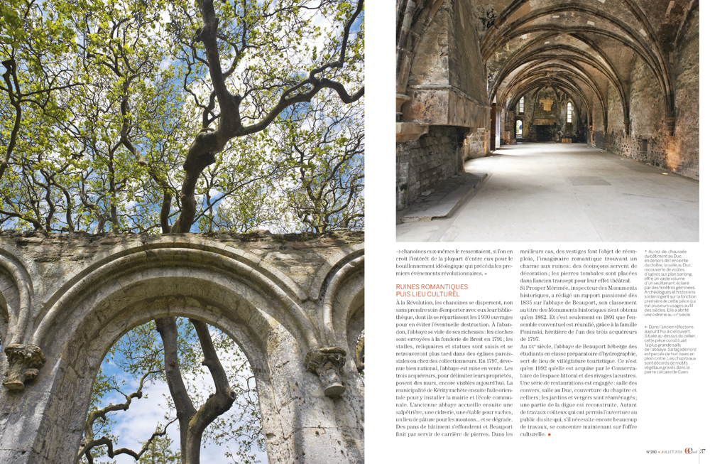 reportage photo , revue VMF , spécial Cote d'Armor , abbaye