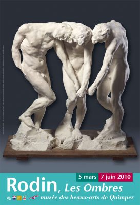 Affiche Rodin, les ombres musée des beaux arts de Quimper