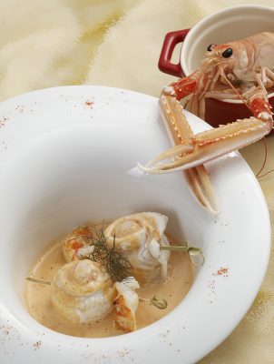 paupiette de sole farcie de langoustines. Patrice Caillault