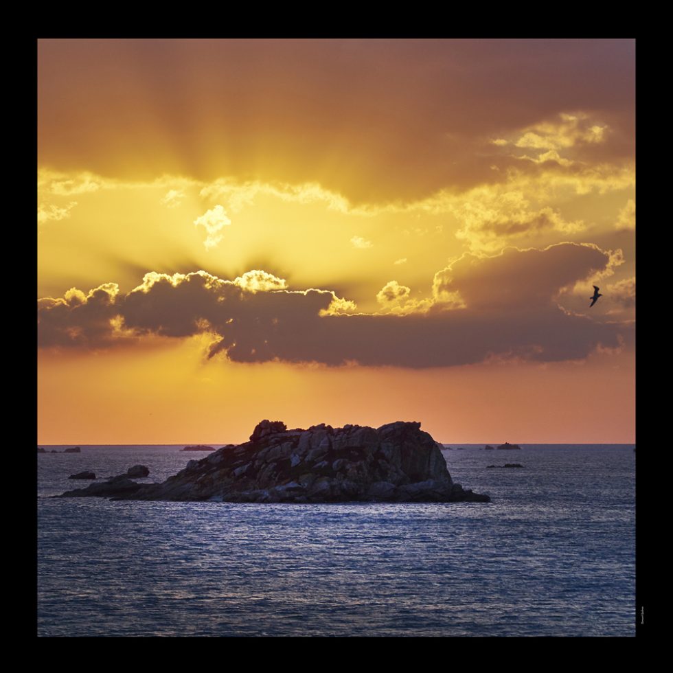 Pointe de Perharidy , Roscoff , tirage sur toile matte canvas