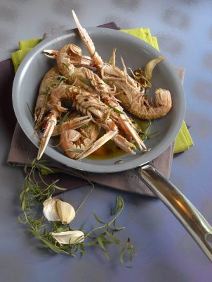 poelée de petites langoustines à l estragon , Guy Guilloux